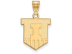 14k Yellow Gold Logoart University Of Illinois Medium Pendant