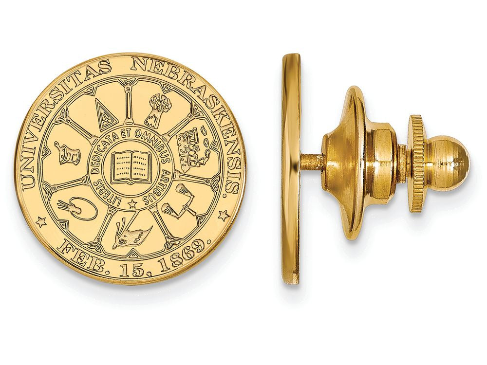 14k Yellow Gold Logoart University Of Nebraska Crest Lapel Pin