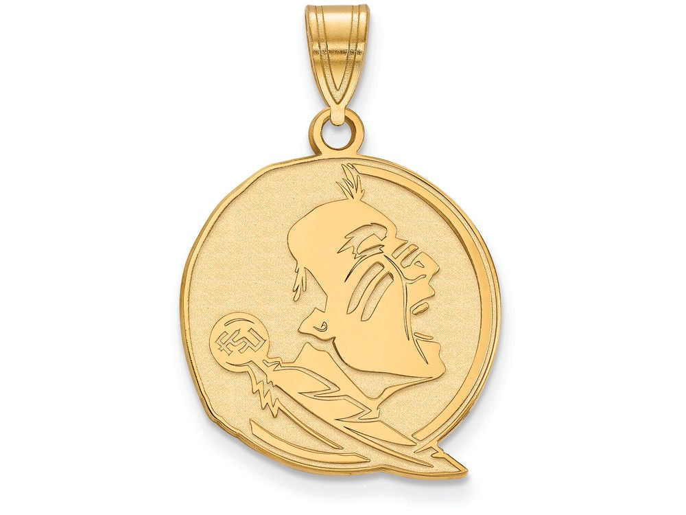 14k Yellow Gold Logoart Florida State University Large Pendant