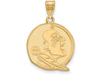 14k Yellow Gold Logoart Florida State University Large Pendant