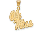 14k Yellow Gold Logoart University Of Mississippi Large Pendant