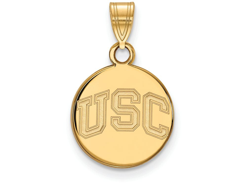 Logoart 14k Yellow Gold University Of Southern California Small Disc Pendant