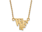 14k Yellow Gold Logoart Wake Forest University Small Pendant Necklace