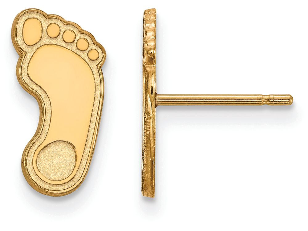 14k Yellow Gold Logoart University Of North Carolina Small Post Earrings