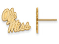 14k Yellow Gold Logoart University Of Mississippi Small Post Earrings