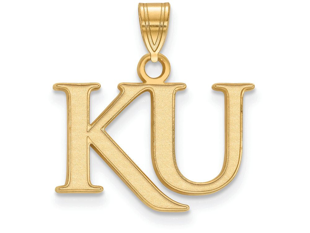 14k Yellow Gold Logoart University Of Kansas Small Pendant