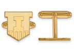 14k Yellow Gold Logoart University Of Illinois Cuff Link