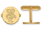 14k Yellow Gold Logoart University Of Wisconsin Cuff Link