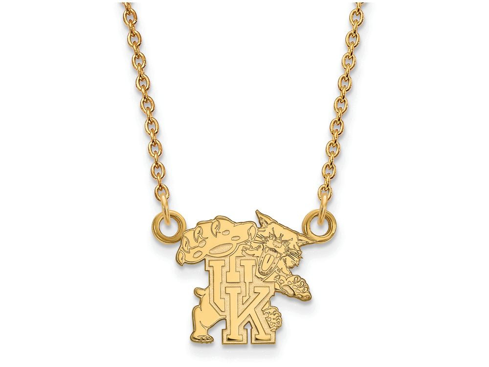 14k Yellow Gold Logoart University Of Kentucky Small Pendant Necklace