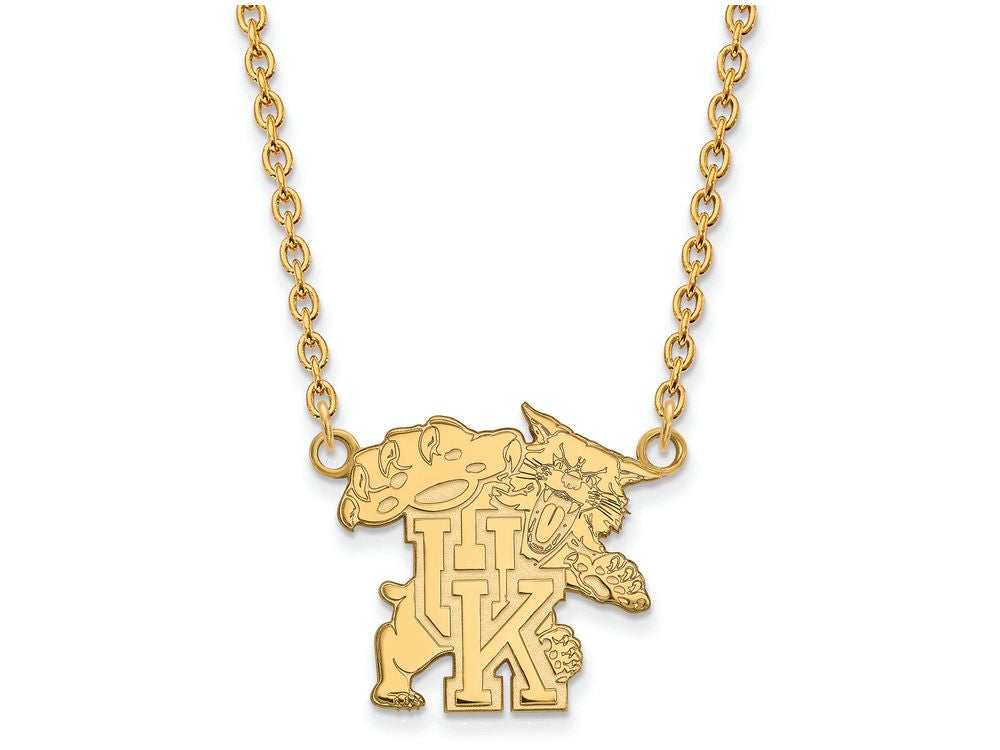 14k Yellow Gold Logoart University Of Kentucky Large Pendant Necklace