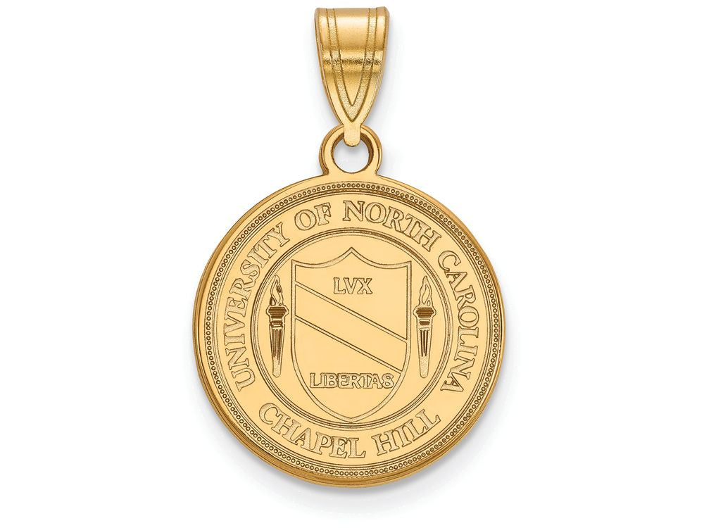 14k Yellow Gold Logoart University Of North Carolina Medium Crest Pendant