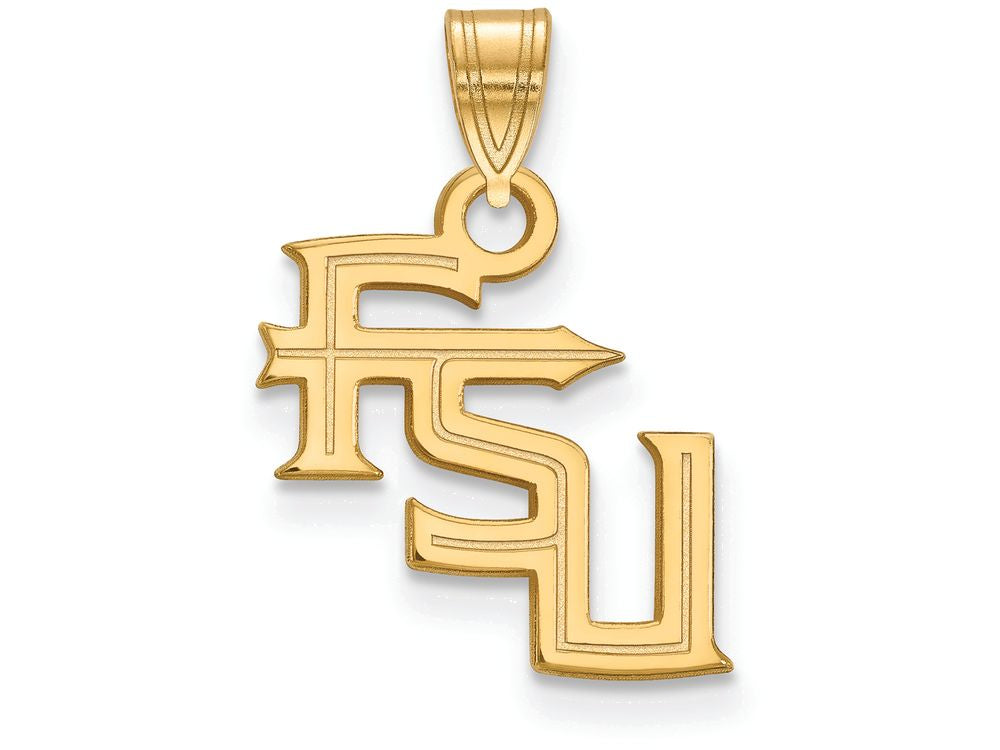 14k Yellow Gold Logoart Florida State University Small Pendant