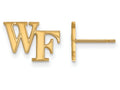 14k Yellow Gold Logoart Wake Forest University Extra Small Post Earringss
