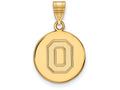 14k Yellow Gold Logoart Ohio State University Medium Disc Pendant