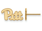 14k Yellow Gold Logoart University Of Pittsburgh Extra Small Post Earringss