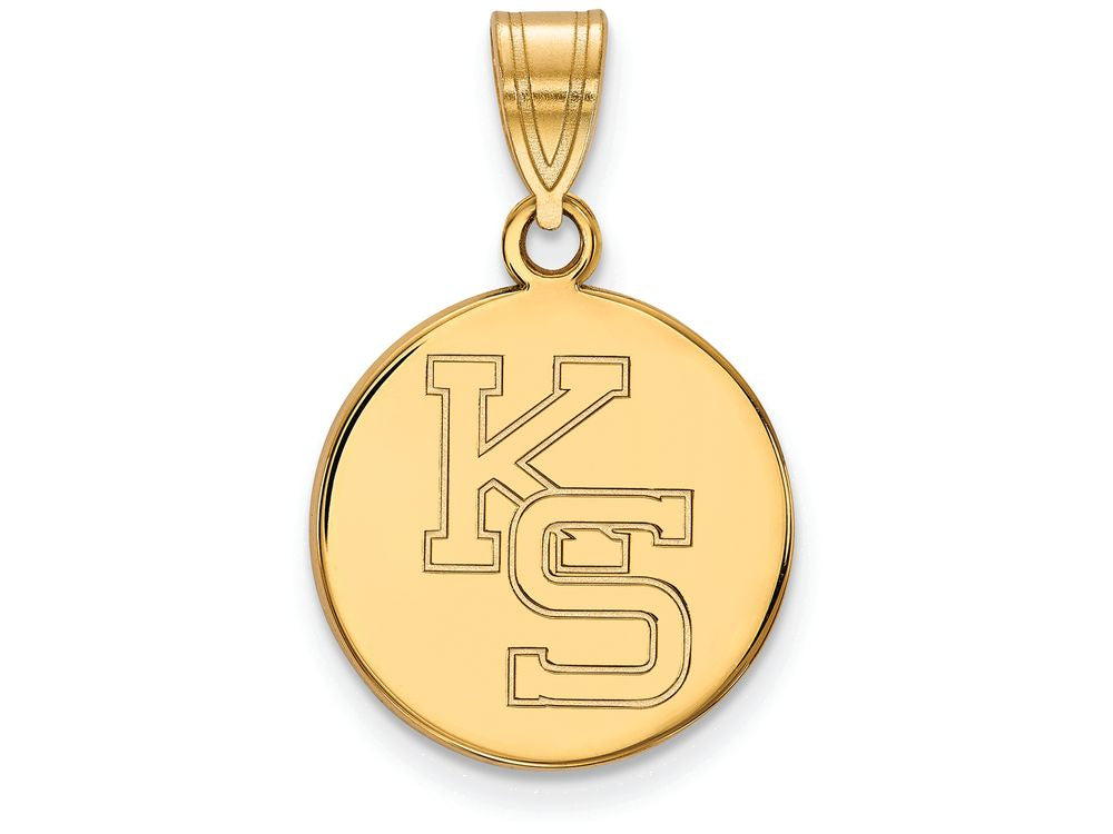 14k Yellow Gold Logoart Kansas State University Medium Pendant