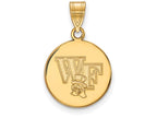 14k Yellow Gold Logoart Wake Forest University Medium Disc Pendant