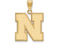14k Yellow Gold Logoart University Of Nebraska Large Pendant