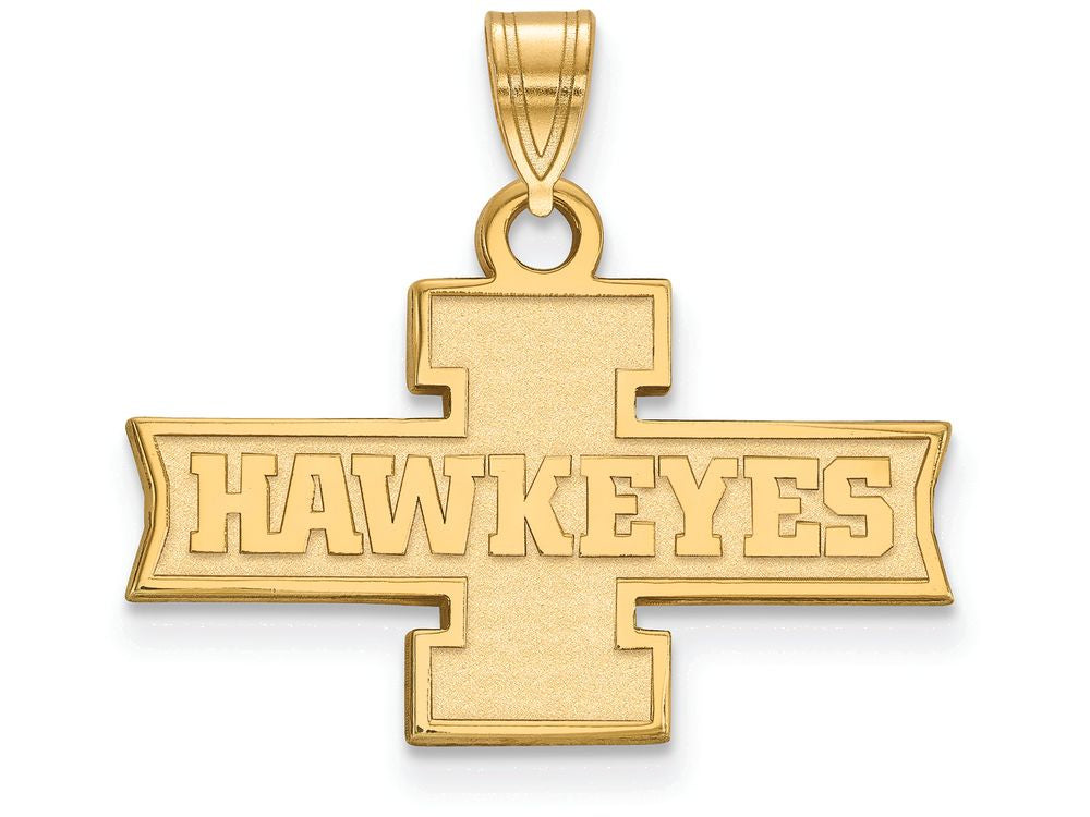 14k Yellow Gold Logoart University Of Iowa Small Pendant