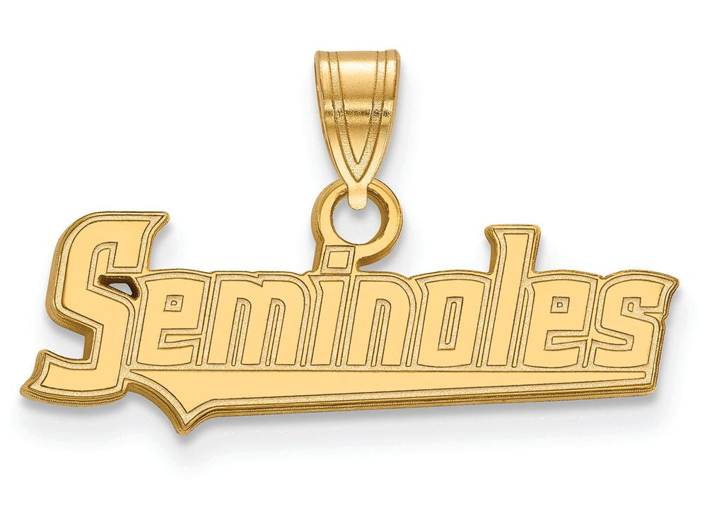 14k Yellow Gold Logoart Florida State University Small Pendant