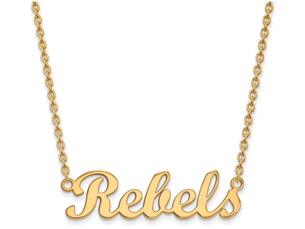 14k Yellow Gold Logoart University Of Mississippi Small Pendant