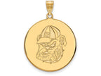 14k Yellow Gold Logoart University Of Georgia Extra Large  Disc Pendant