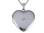 FJC Finejewelers Medium Heart Locket Pendant Necklace With Diamond
