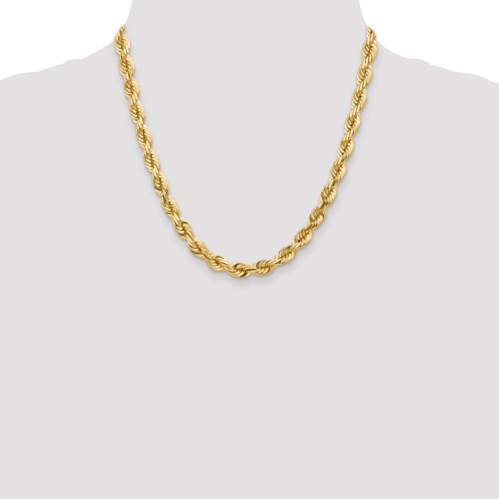 FJC Finejewelers 20 Inch 14k 7mm bright-cut Rope Chain Necklace