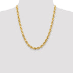 FJC Finejewelers 22 Inch 14k 7mm bright-cut Rope Chain Necklace