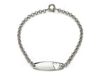FJC Finejewelers 925 Sterling Silver Small Heart ID Bracelet