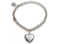 FJC Finejewelers 925 Sterling Silver Small Heart Charm Bracelet