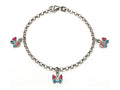 FJC Finejewelers 925 Sterling Silver Small Butterfly Charm Bracelet