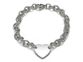 FJC Finejewelers 925 Sterling Silver Small 7 inch Heart Charm Bracelet