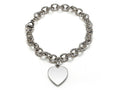 FJC Finejewelers 925 Sterling Silver Small Heart Charm Bracelet