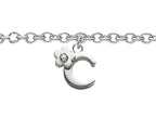 FJC Finejewelers 925 Sterling Silver Small 6.5 Inch Letter C Charm Bracelet