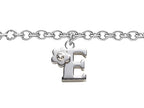FJC Finejewelers 925 Sterling Silver Small 6.5 Inch Letter E Charm Bracelet