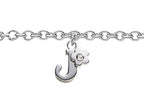 FJC Finejewelers 925 Sterling Silver Small 6.5 Inch Letter J Charm Bracelet