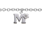 FJC Finejewelers 925 Sterling Silver Small 6.5 Inch Letter M Charm Bracelet