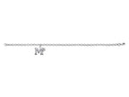 FJC Finejewelers 925 Sterling Silver Small 6.5 Inch Letter M Charm Bracelet