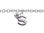 FJC Finejewelers 925 Sterling Silver Small 6.5 Inch Letter S Charm Bracelet