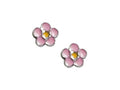 FJC Finejewelers 925 Sterling Silver Small Pink and Yellow 4mm Flower Earrings