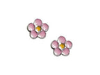 FJC Finejewelers 925 Sterling Silver Small Pink and Yellow 4mm Flower Earrings