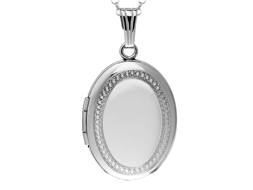 FJC Finejewelers Sterling Silver Adult Oval Locket Pendant Necklace