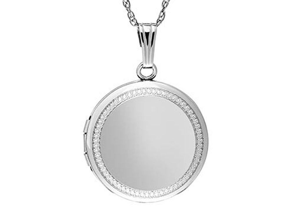 FJC Finejewelers Sterling Silver Adult Round Locket Pendant Necklace