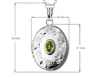 FJC Finejewelers Sterling Silver Oval Locket Pendant Necklace with Genuine Peridot August Birthstone