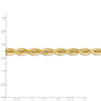 FJC Finejewelers 9 Inch 14k 7mm bright-cut Rope Chain Ankle Bracelet (Smaller Ankles)