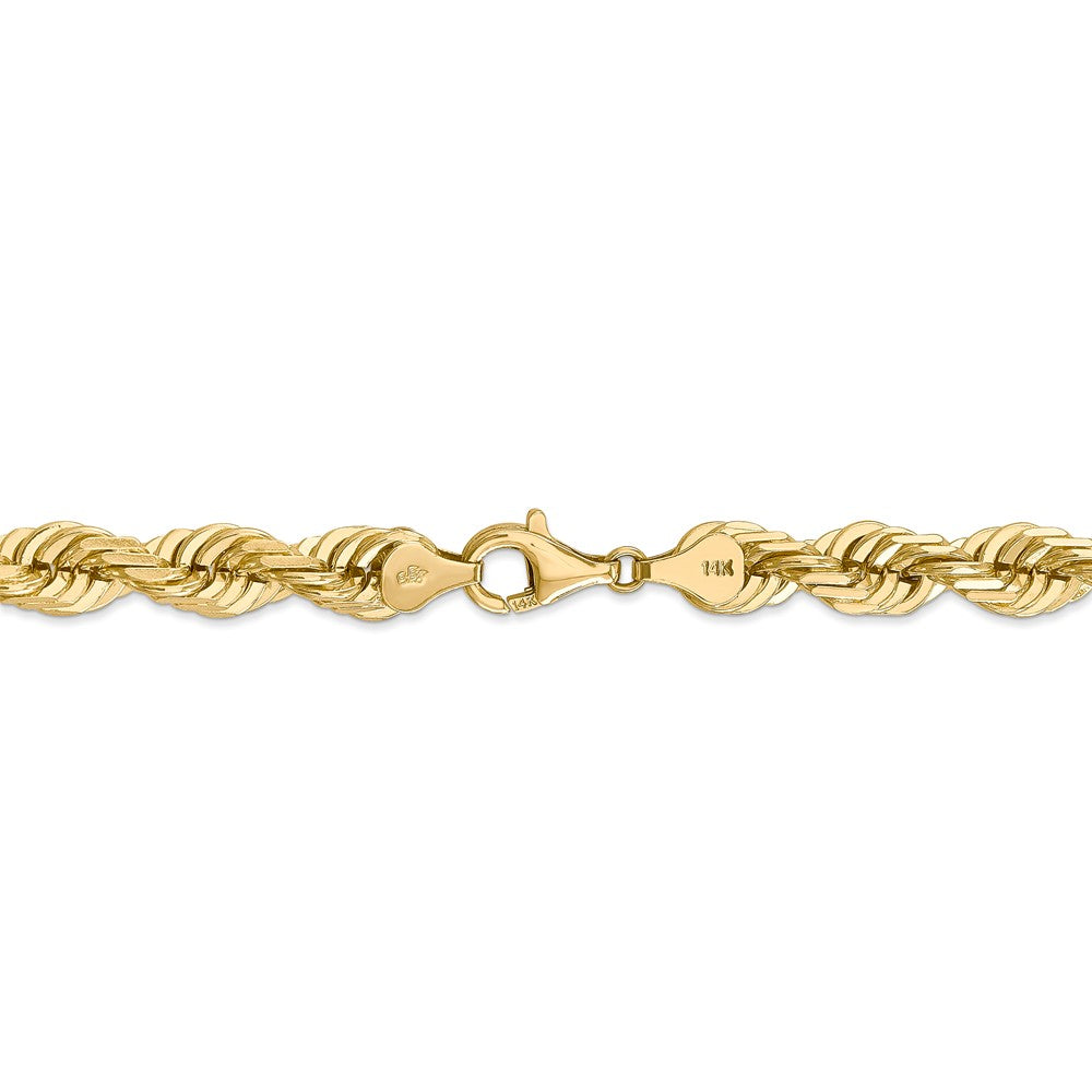 FJC Finejewelers 9 Inch 14k 7mm bright-cut Rope Chain Ankle Bracelet (Smaller Ankles)
