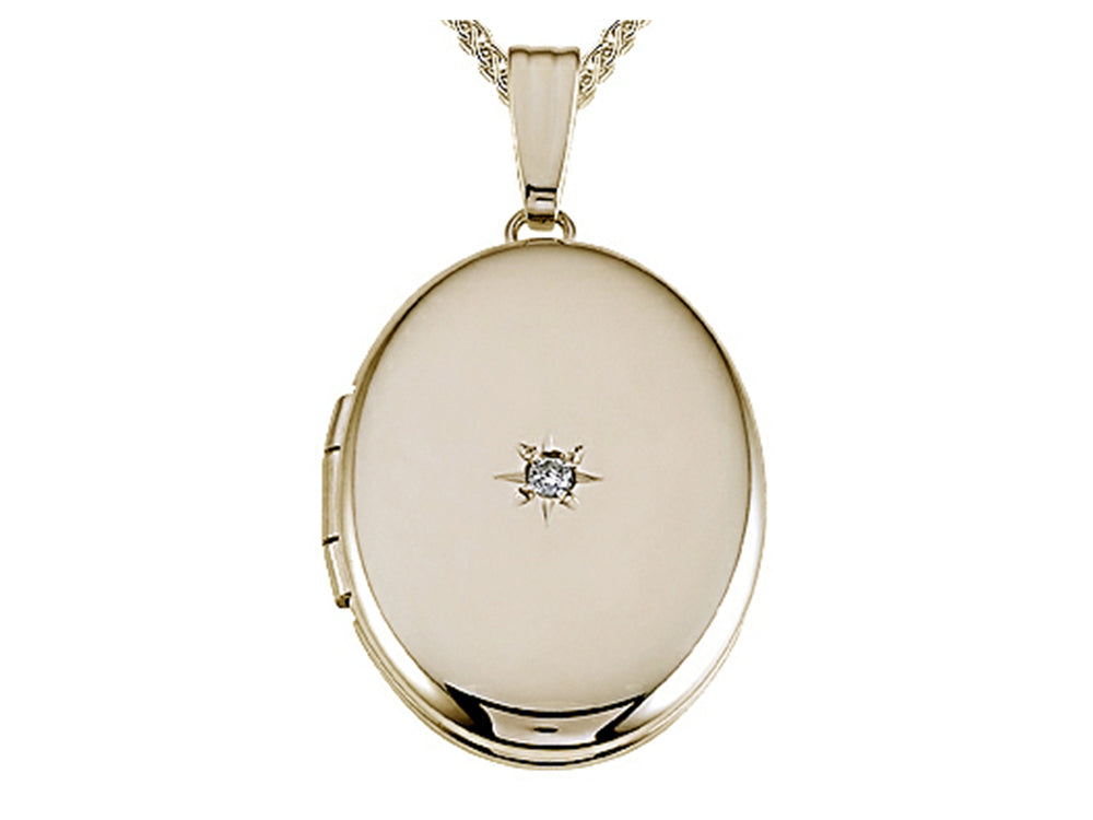 FJC Finejewelers Large Oval Locket Pendant Necklace