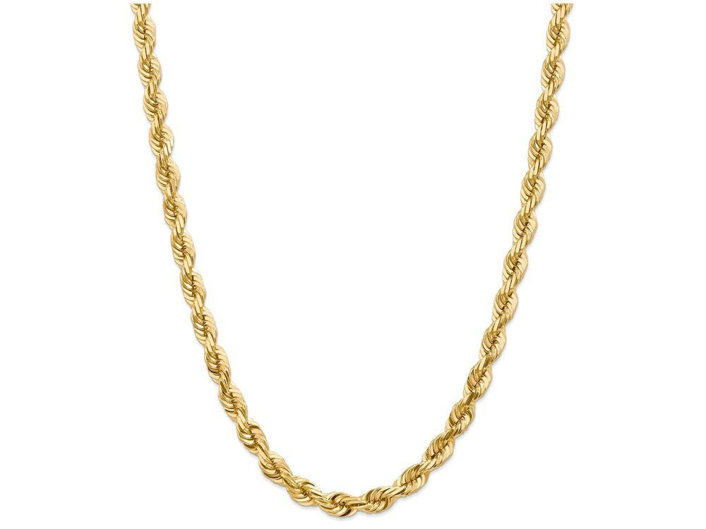 FJC Finejewelers 9 Inch 14k 7mm bright-cut Rope Chain Ankle Bracelet (Smaller Ankles)