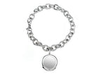 FJC Finejewelers Sterling Silver 8 inches Round Charm Bracelet